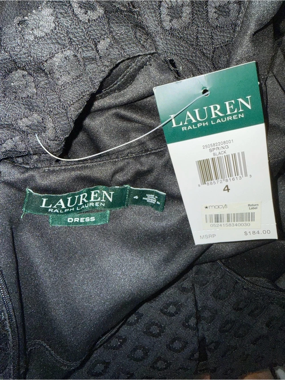 Lauren Ralph Lauren | Lace Sheath Cocktail Dress NWT Size 4 Classic LBD